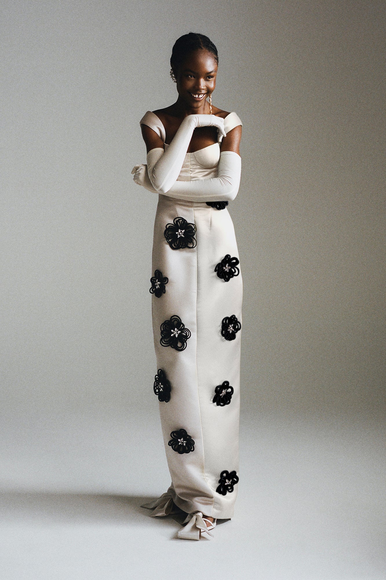 hera maxi dress white floral FLORA HERA GOWN